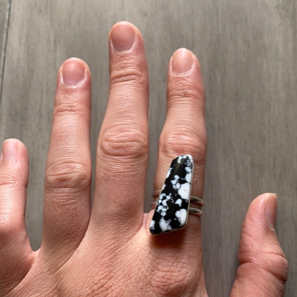 Free People Jewelry - Silver Buffalo Turquoise Ring